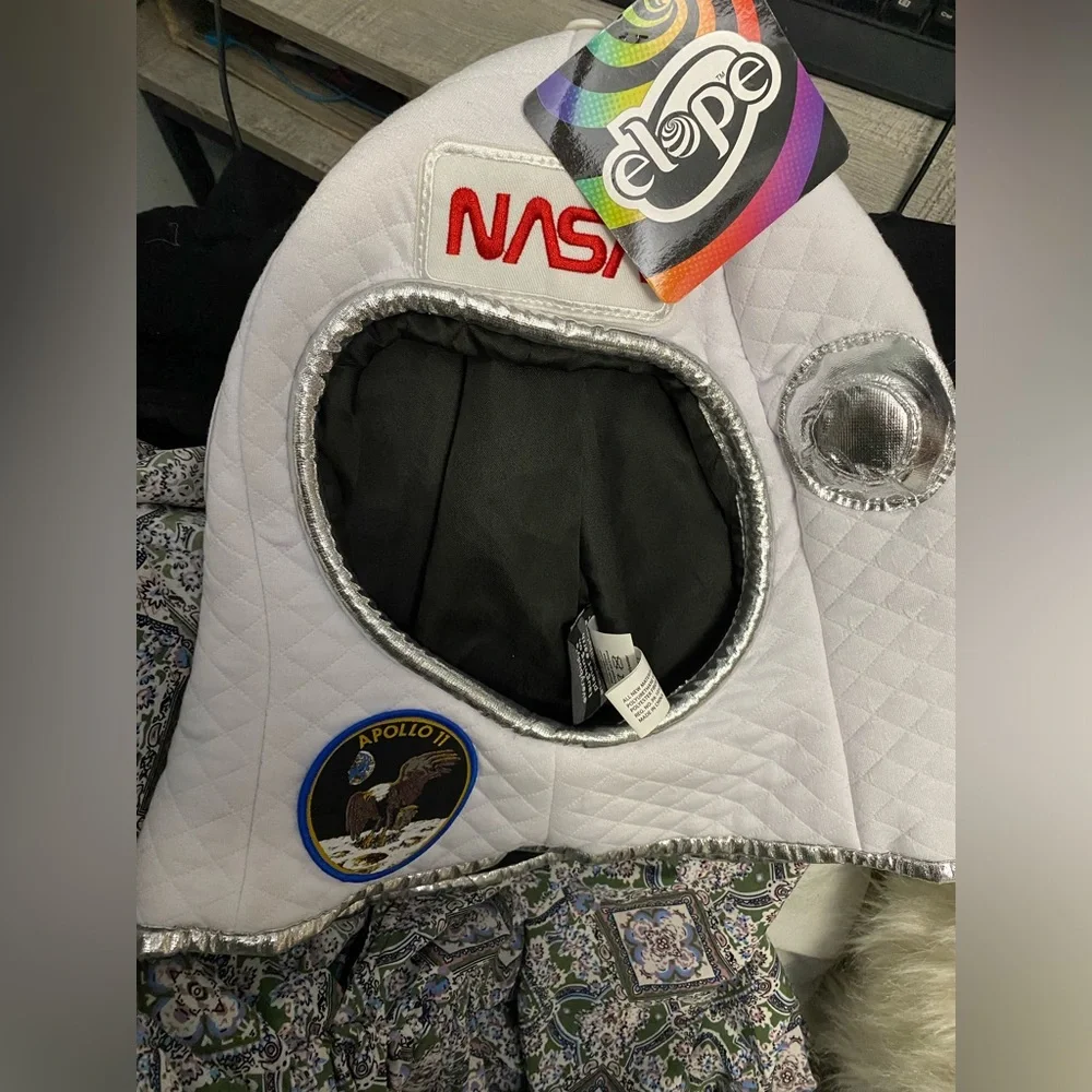 NWT Vintage Elope child’s costume play astronaut fabric helmet